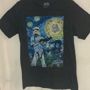 Star Wars Starry Night Black Short Sleeve Tshirt